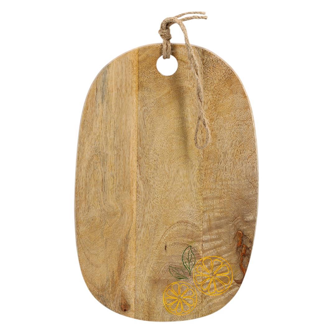 Zeller Present Servier- und Schneidbrett Lemon Mangoholz 38x25x2 cm (25705-140450.5705)