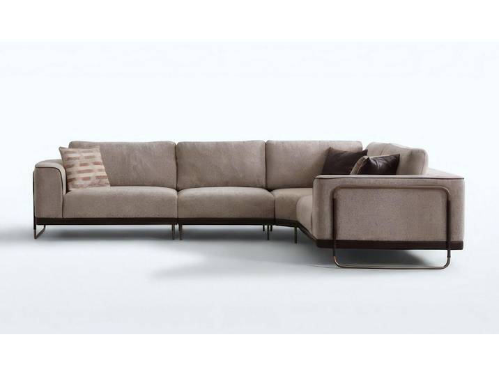 JVmoebel Ecksofa Ecksofa L-Form Modern Braun Minimalistisch Komfortabel Modular Neu, 4 Teile, Made in Europa