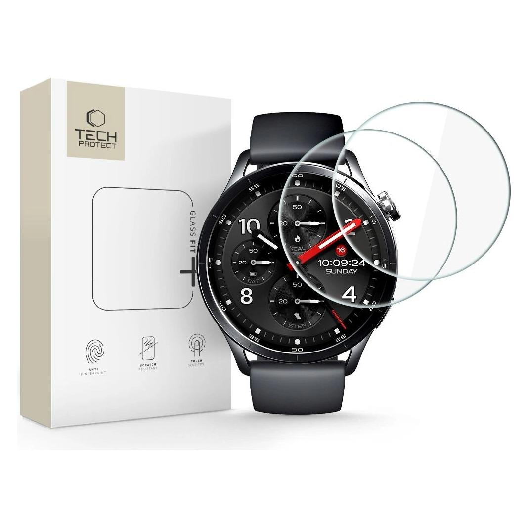 4Kom .pl SZKŁO HARTOWANE TECH-PROTECT GLASS FIT+ 2-PACK XIAOMI WATCH S5 (46 MM) CLEAR (71403945)