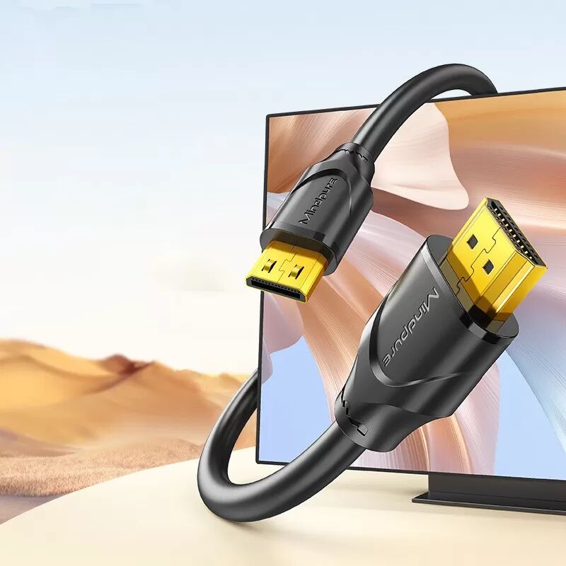 INF Mini HDMI auf HDMI Kabel – 4K/60Hz, bidirektional, Plug & Play 1 m