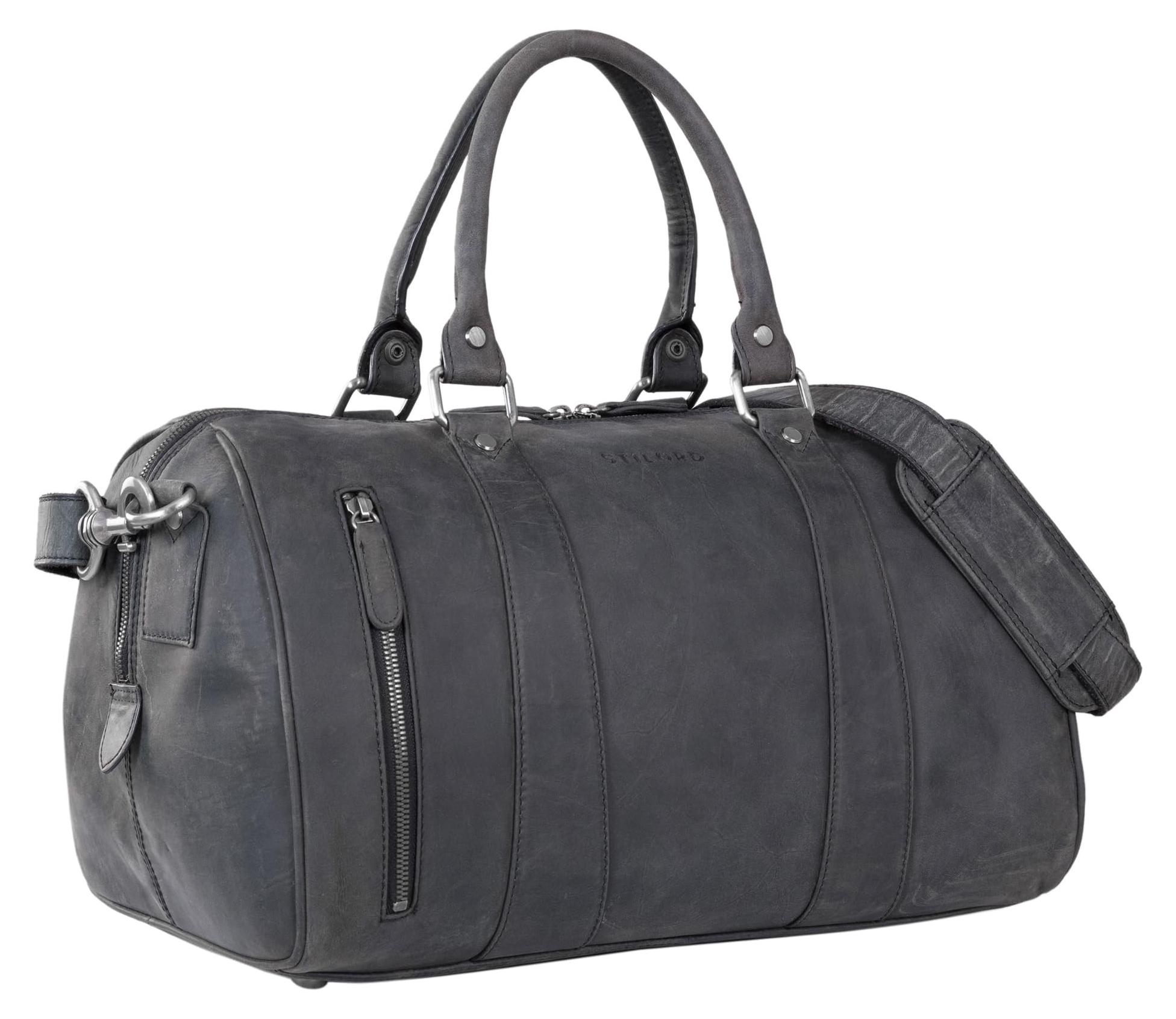 Leder Weekender Tasche für Reisen mit vielen Compartments