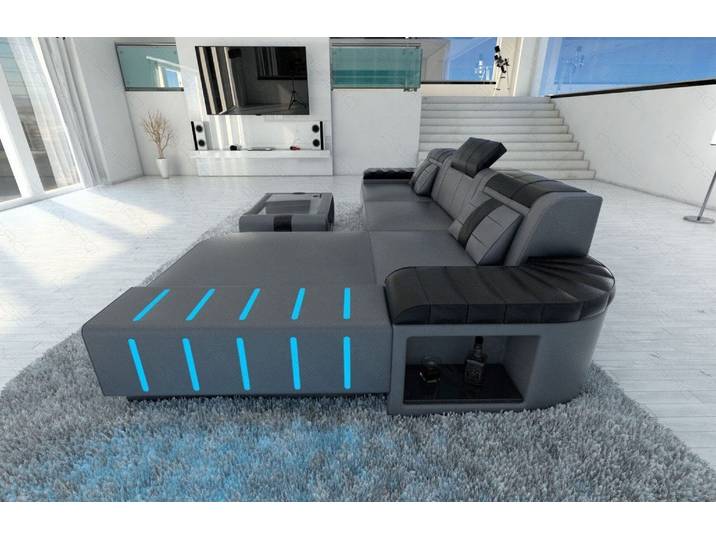 Ecksofa Bellagio L-Form in Leder