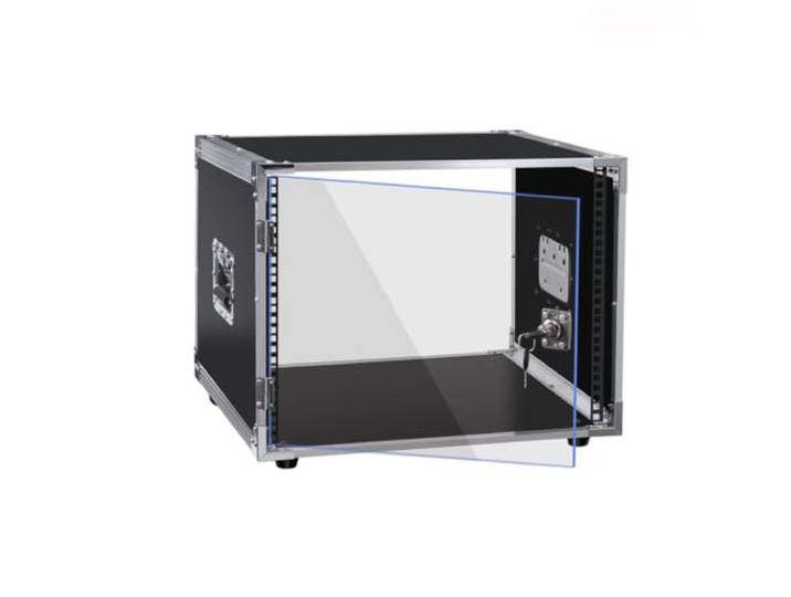 Audio Rack, Rack-Mount Stereo-Ständer mit Stauraumschrank-Design Verstellbare ablagen, kabelmanagement, vibrationsisolierendes design, für heimkino und audiobereiche