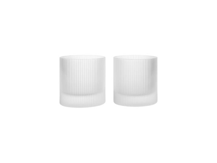 Ferm Living - Verre Ripple - Blanc - Verre soufflé bouche