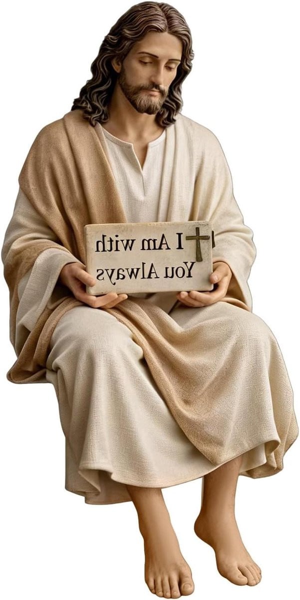 Handgemaakt Jezus beeldje Christus standbeeld meerkleurig Hoogte: 6 cm
