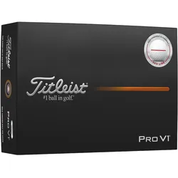 Titleist Golfbälle Pro V1 Performance Align 2025 - 12er Pack, weiss/rot