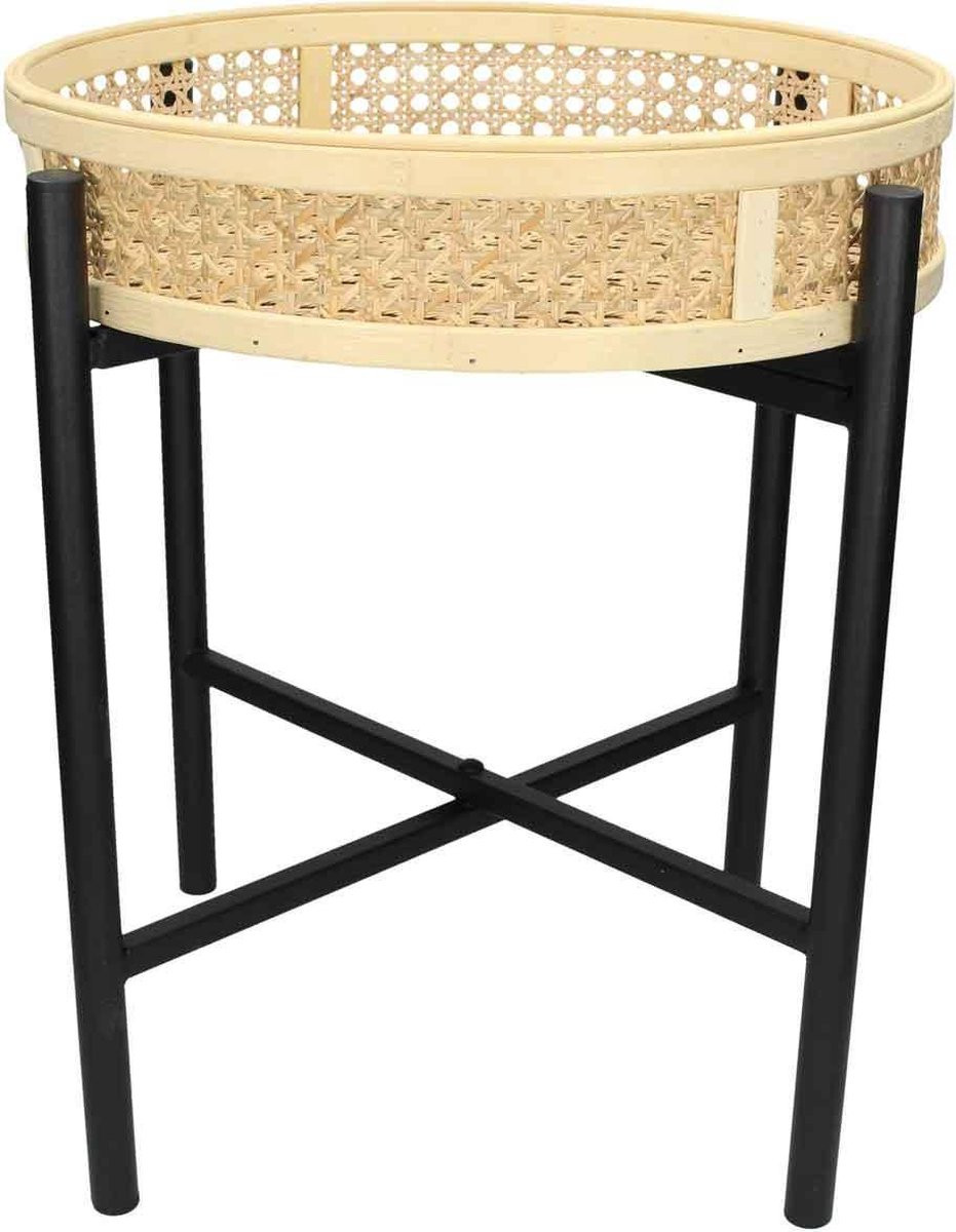 SVJ Home Decorations Mensa Tafel Natuurlijk Metaal H: 42 cm, Ø: 40 cm