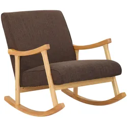 CLP Schaukelstuhl Morelia Stoff natur   Farbe: braun