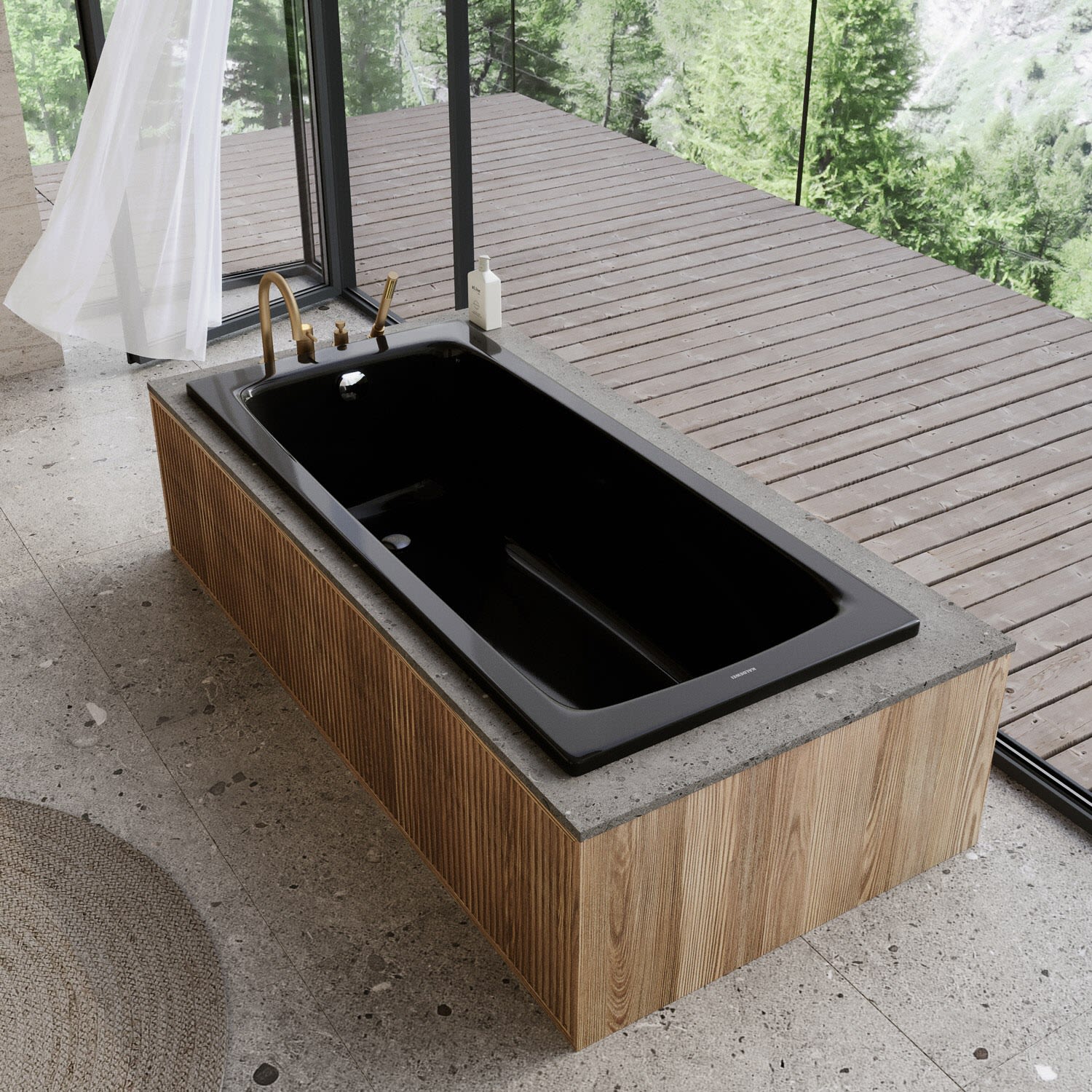 Kaldewei CAYONO Mod. 751 Badewanne 180 x 80 cm, Badewannen, 275100010701, schwarz