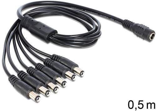 Delock Strom Anschlusskabel 50cm Schwarz
