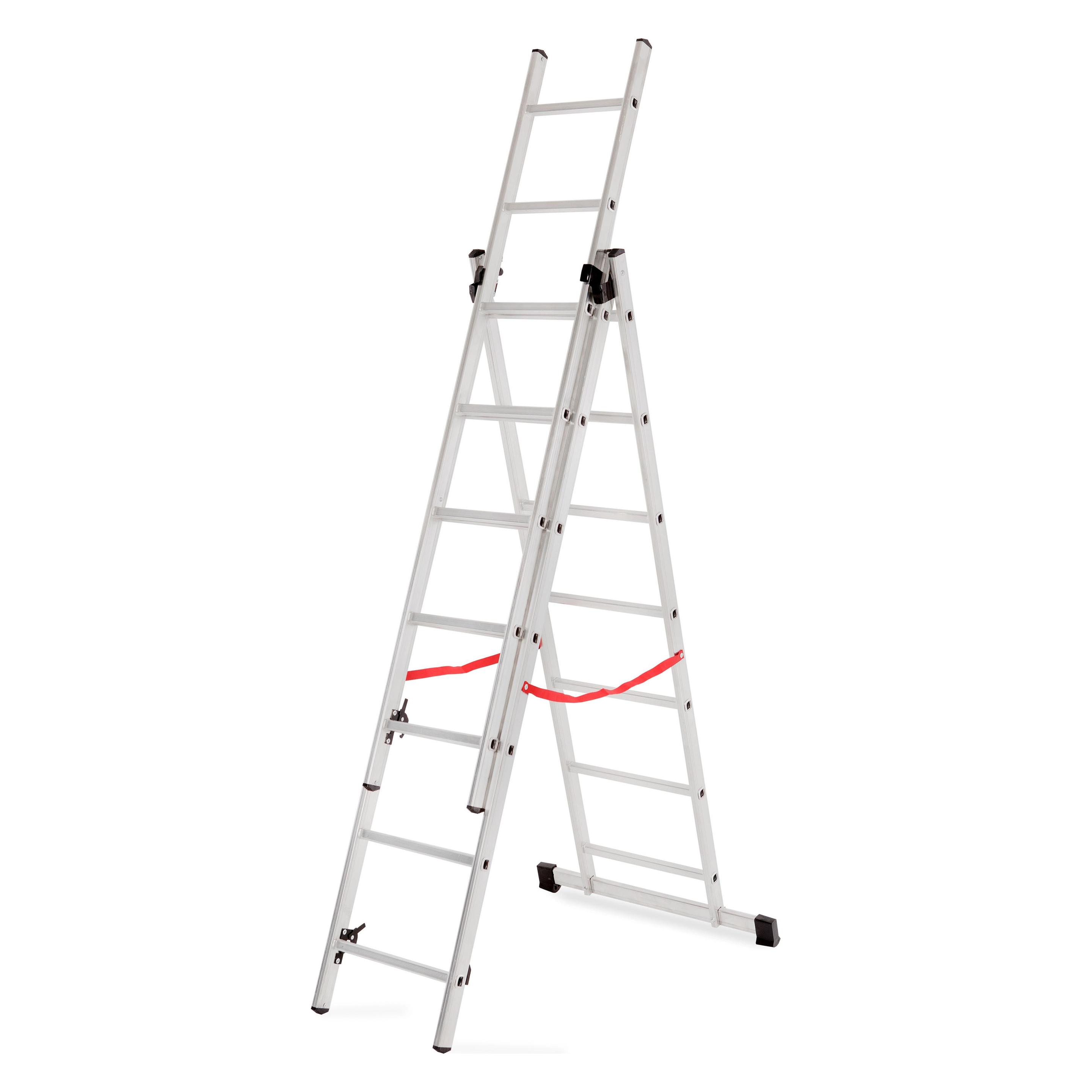 Awtools Aluminiumleiter Basic 3x6 Stufen 150kg (AW23078)