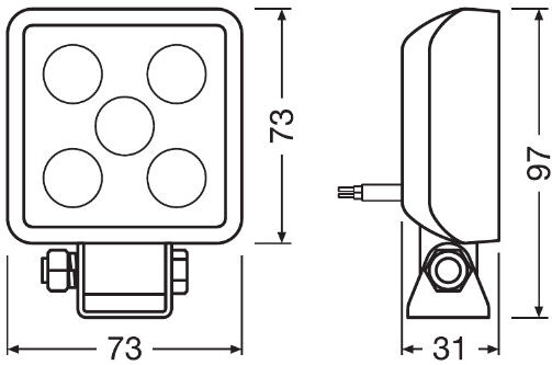 Osram Arbeitsscheinwerfer Ledriving® Cube Vx70-Wd Ledwl103-Wd