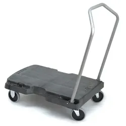 Transportwagen Rubbermaid Triple Rollwagen Schwarz-Grau 3-Punkt Griff für optimale Bedienung