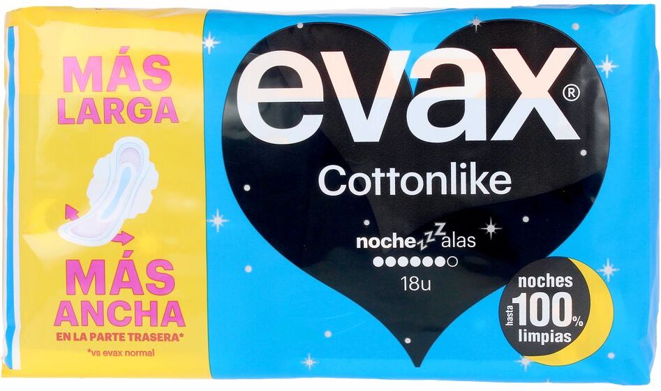 Evax Assorbenti da notte Cottonlike Wings 18 pezzi