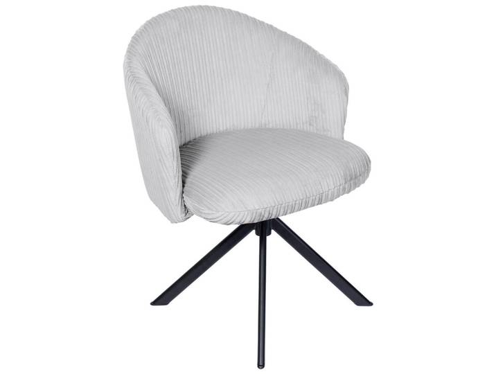 Stylife Armlehnstuhl, Schwarz, Hellgrau, Metall, A-Form, 61x82x59 cm, Sitzfläche 320° drehbar, Esszimmer, Stühle, Esszimmerstühle, Armlehnenstühle