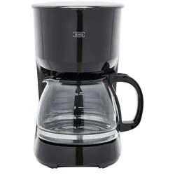 KHG Kaffeautomat  KA-128S , schwarz , Kunststoff,Glas,Metall , Maße (cm): B: 23 H: 29,7 T: 17.5