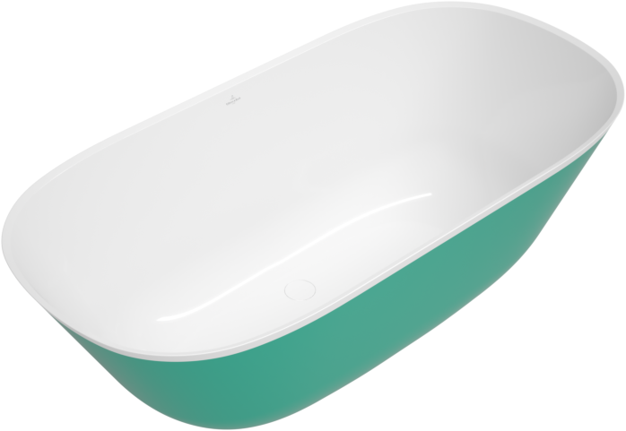 Villeroy und Boch Theano Badewanne Q155ANH7F2BCV01 155x75cm, freistehend, Schürze Colour on Demand, weiß