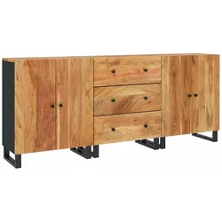 vidaXL Sideboards 3 Stk. Massivholz Akazie