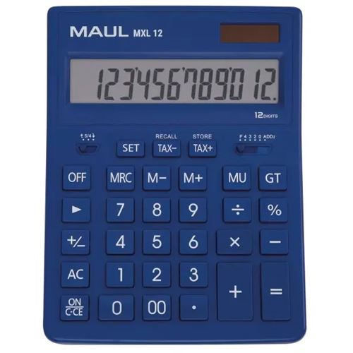 Maul Tischrechner MXL 12, 12 Stellen, Tax, hellblau