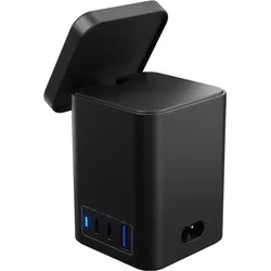 Livoo 4-in-1-Ladestation GaN 65 W (65 W), USB Ladegerät, Schwarz