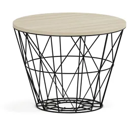 Runder Konferenztisch STILO, Durchmesser 60 cm, Eiche natur
