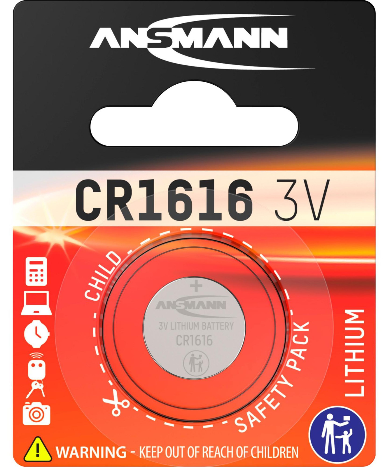 Ansmann CR 1616 knoopcel zilver