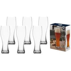 WEIZENBIERGLÄSER Taverna transparent 500 ml 6er Set
