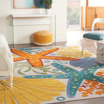 Nourison Aloha Coastal Starfish Indoor/Outdoor Area Rug