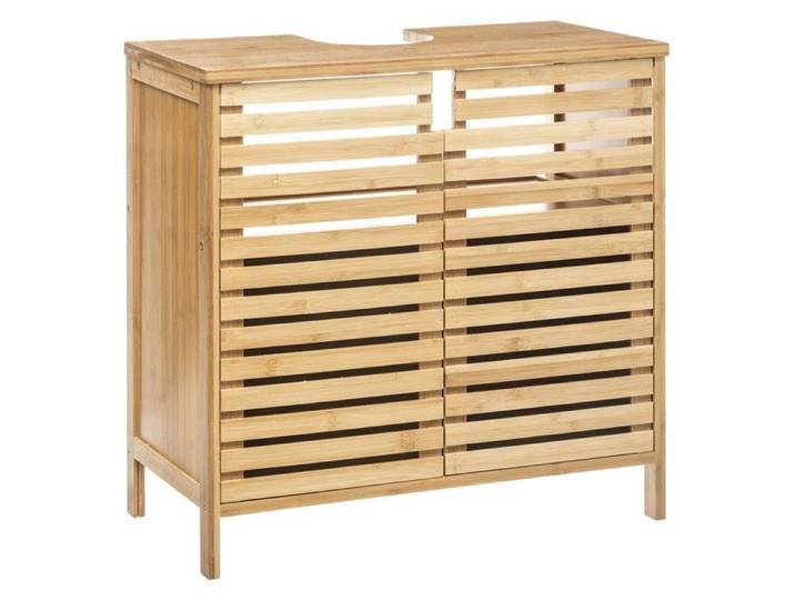 Meuble sous lavabo pour salle de bain Sicela bambou
