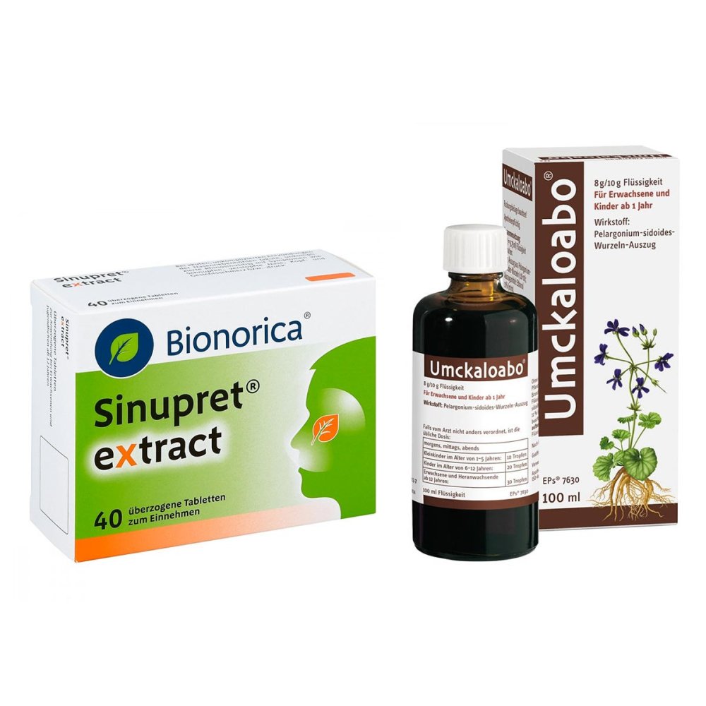 Sinupret extract überzogene Tabletten & Umckaloabo Flüssig 08105134