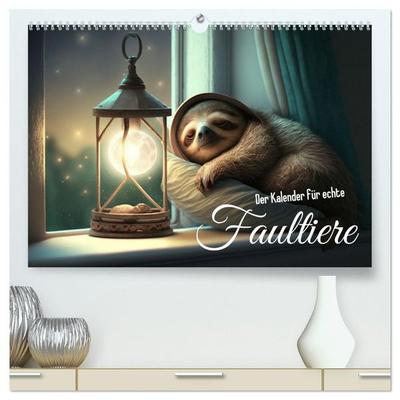 Der Kalender für echte Faultiere (hochwertiger Premium Wandkalender 2027 DIN A2 quer), Kunstdruck in Hochglanz