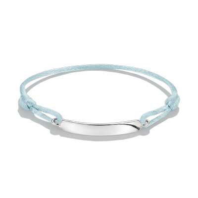 Armband THOMAS SABO "Together Textilarmband" Gr. 24, blau (silberfarben, hellblau), Armbänder, Damen, 24, Silber 925 (recycelt) Textil, Silber 925 (recycelt), Textil, Armband