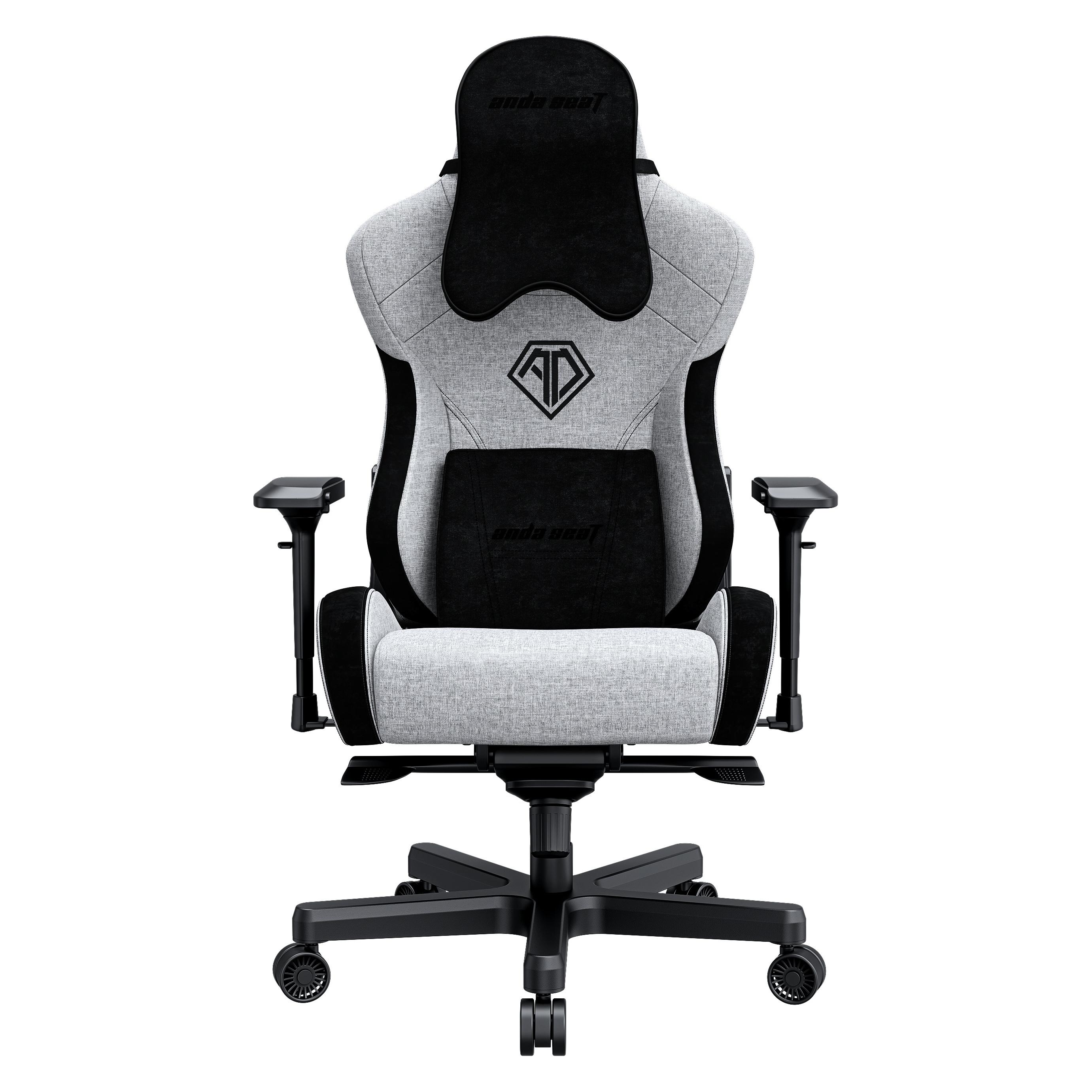 Anda seaT Andaseat Kaiser 2 Pro Premium Extra Large Gaming-Stuhl - Grauer Stoff (Groes Kissen) (72487379)