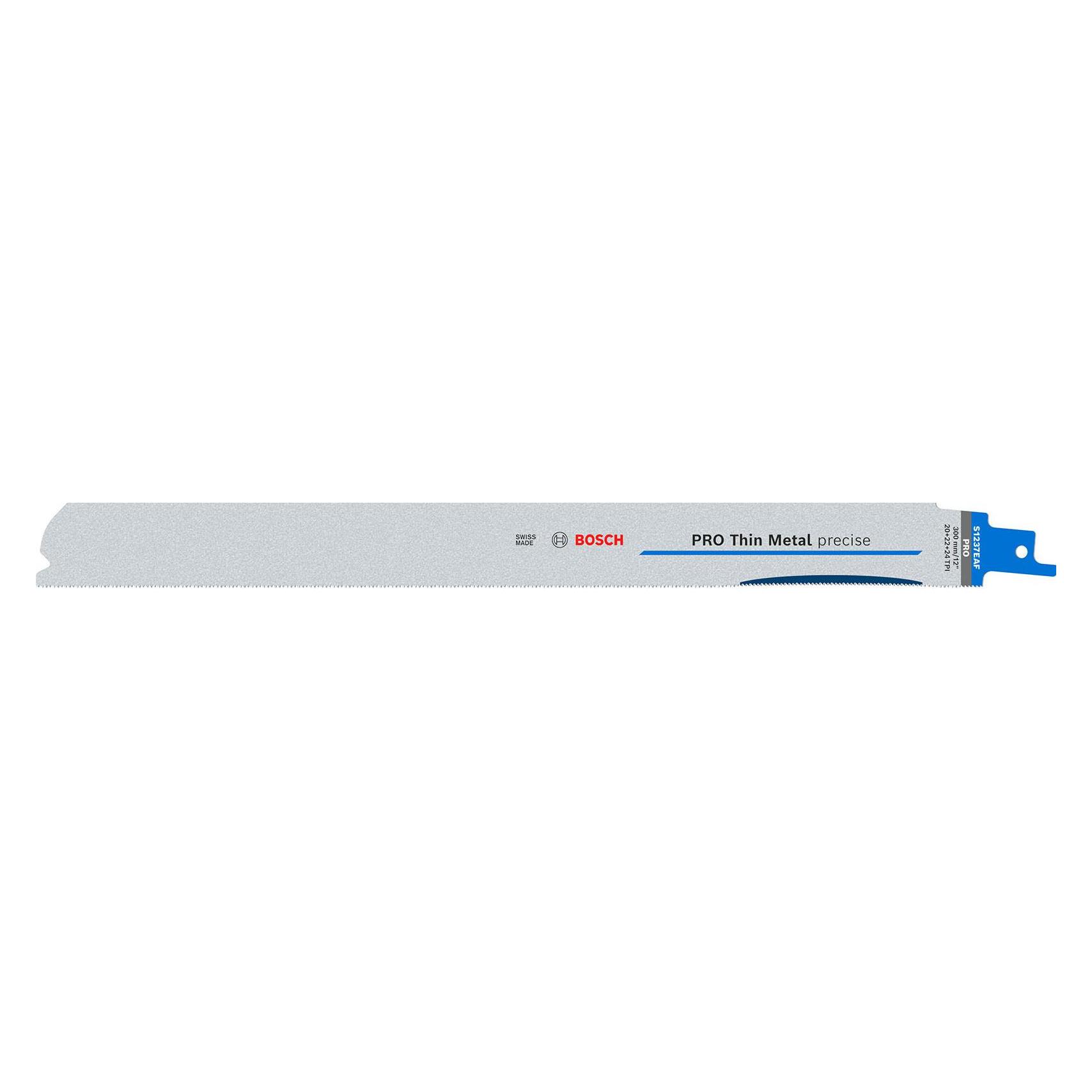 Bosch Professional Zubehör PRO Thin Metal precise S1237EAF Blatt, 1,1 x 25 x 300 mm, 5-tlg. (2608658990)