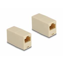 Delock RJ45 Netzwerk Adapter Kabel [1x RJ45-Buchse - 1x RJ45-Buchse] Beige 88034