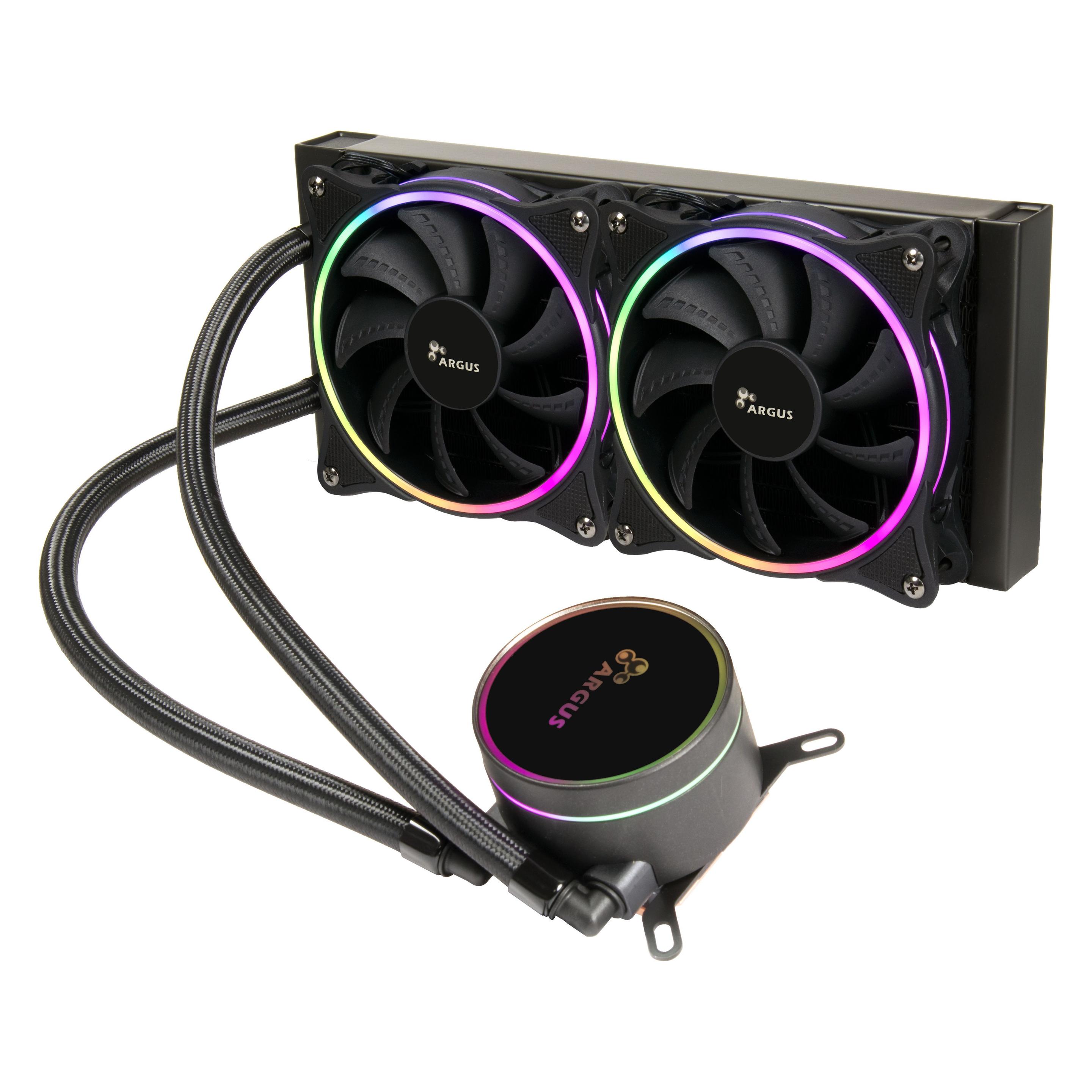 Intertech INTER-TECH Argus Iceman LC240 RGB AiO - Wasserkuehlung mit RGB-Beleuchtung fuer alle gaengigen Socke (88885624)