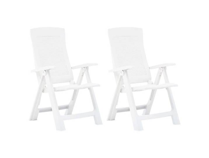 Chaises inclinables de jardin - XIA - Blanc - Pliant - Résistance aux intempéries