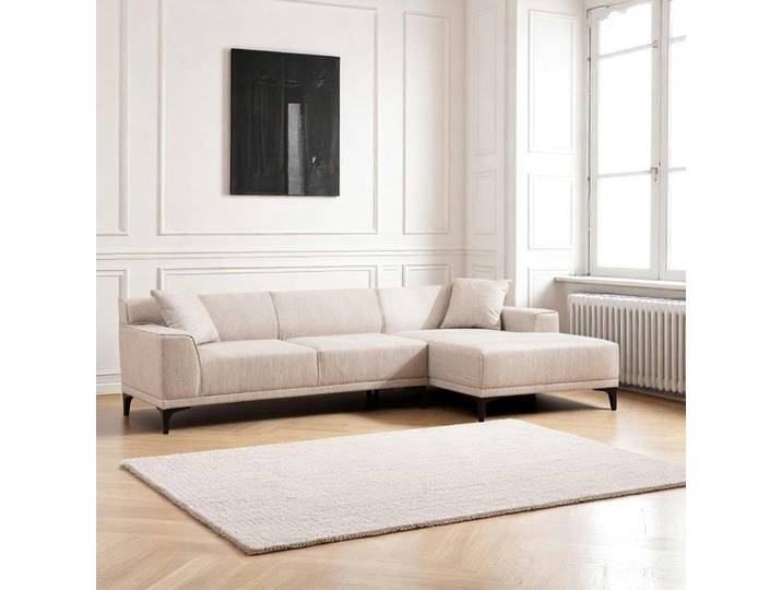 Canapé d'angle (droit) moderne ORSAY - Sable