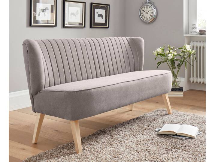 2-Sitzer HOME AFFAIRE Campi Küchensofa, Breite 140cm, Komfortsitzhöhe 46cm , grau (taupe), B:140cm H:81cm T:67cm, 92% Polyester, 8% Nylon, Sofas, 2-Sitzer, bequemes Küchensofa, frei im Raum stellbar