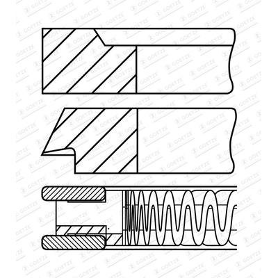 GOETZE ENGINE Kolbenringsatz 0896330000