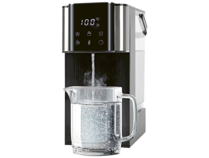Bomann Heisswasserspender, Schwarz, Kunststoff, 3000 ml, 14.5x30.5x27.0 cm, Touch-Funktion, LED-Display, Wassertemperatur einstellbar, Küchengeräte, Sonstige Küchengeräte