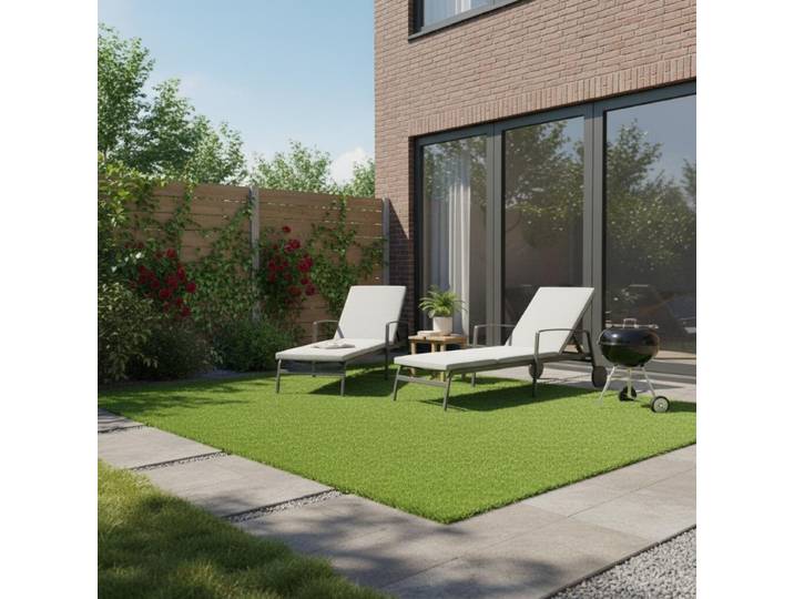 Gazon artificiel 1x8 m 40 mm résistant aux UV, pelouse artificielle épaisse pour jardin et balcon, tapis de gazon vert luxuriant