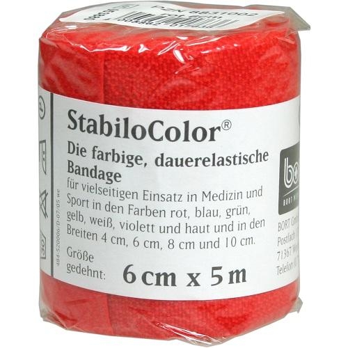 Bort GmbH Bort Stabilocolor Binde 6cm rot 08831002
