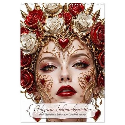 Filigrane Schmuckgesichter (Wandkalender 2027 DIN A3 hoch), CALVENDO Monatskalender