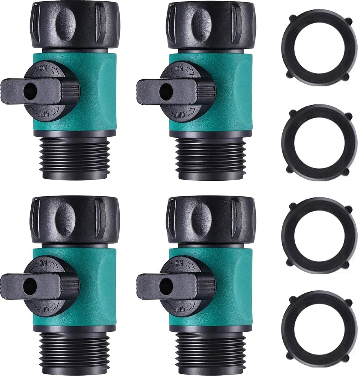 Azalia Mini kogelkraan 3/4 inch binnendraad/buitendraad, 4 stuks