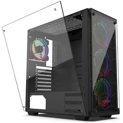 Krux Leda (mATX, Mini-ITX), PC Gehäuse, Schwarz