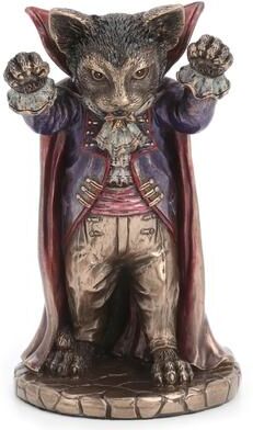 Veronese Design 4.92 in H Vampire Cat Spooky Intimidation, Poly Resin
