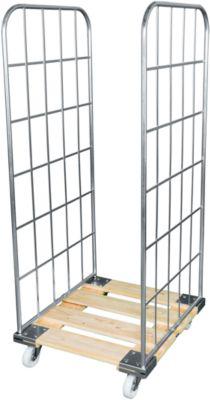 Rollbox, 2-seitig, mit Holzrollplatte, 1640 mm Nutzhöhe