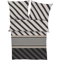 Bettwäsche BUGATTI Flanell (BL 155x220 cm) - grau - BL 155x220 cm