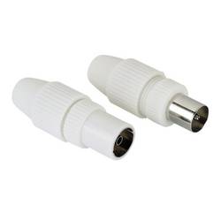 hama 00205212 Koax-Set, Stecker/Kupplung, klemmbar